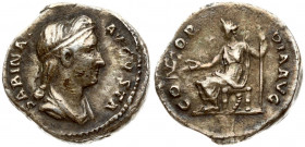 Roman Empire 1 Denarius (128-136/7AD ) Sabina Augusta. AR denarius Rome; under Hadrian. Obverse: SABINA AVGVSTA diademed and draped bust of Sabina rig...