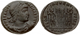 Roman Empire Æ 1 Nummus (330-333 AD) Constantine I (306-337AD). Constantinople (330-333 AD). Obverse: CONSTANTINVS MAX AVG; diademed; draped and cuira...