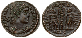 Roman Empire Æ 1 Nummus (330-333 AD) Constantine I (306-337AD). Siscia. 330-333 AD. Obverse: CONSTANTINVS MAX AVG; diademed; draped and cuirassed bust...