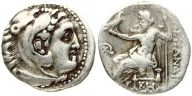 Greece Kingdom of Macedon 1 Drachm Alexander III the Great(336-323 BC). Mylasa. Obverse: Head of Herakles right in lion skin headdress. Reverse: Zeus ...