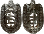 Latvia Firefighter's Badge (1930). The badge is made of an alloy of non-ferrous metals and is an image of the fire emblem; the coat of arms of Latvia;...