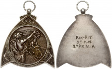 Latvia Medal Bicycle Race (1930) Rec-Rit 25 K.M. 1e Pr.Kl.A. Silver. Weight approx: 20.02g. Diameter: 47 x 41 mm.