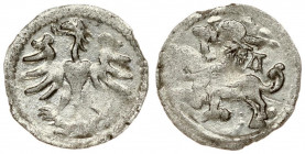 Lithuania 1 Denar (1495-1506) Vilnius. Alexander Jagiellon (1492–1506); Lithuanian coins undated; Vilnius. Averse: Knight. Reverse: Eagle. Silver. Iva...