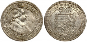 Austria 1 Thaler 1623 Ensisheim. Leopold V Archduke of Austria (1619-1632). Averse: + LEOPOLD : D : G : ARCHIDVX : AVST · DVX · BVR : ETc : SAC : CAES...