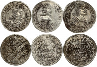 Austria OLMÜTZ 3 Kreuzer (1665-1670) Karl II(1664-1695). Obverse: Large bust right breaks inner circle. Reverse: Round arms; date divided by mitre and...
