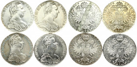 Austria 1 Thaler 1780 SF Restrike. Maria Theresia(1740-1780). Obverse: Bust right. R.IMP.HU.BO.REG M.THERESIA.D.G. Reverse: Crowned imperial; double e...