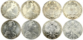 Austria 1 Thaler 1780 SF Restrike. Maria Theresia(1740-1780). Obverse: Bust right. R.IMP.HU.BO.REG M.THERESIA.D.G. Reverse: Crowned imperial; double e...