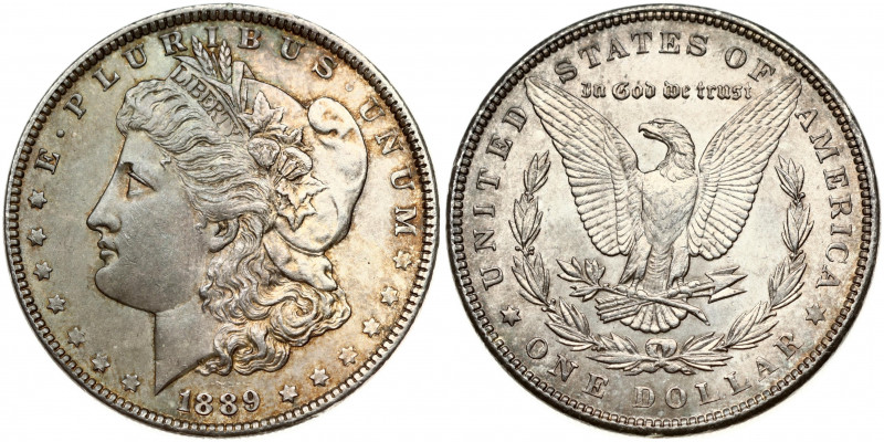 USA 1 Dollar 1889 'Morgan Dollar' Philadelphia. Obverse: Liberty head; facing le...