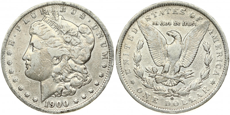 USA 1 Dollar 1900 O 'Morgan Dollar' New Orleans. Averse: Liberty head; facing le...