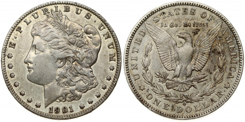 USA 1 Dollar 1901 O 'Morgan Dollar' New Orleans. Averse: Liberty head; facing le...