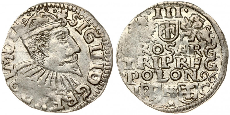 Poland 3 Groszy 1596 Bydgoszcz Sigismund III Vasa (1587-1632). Obverse: Crowned ...