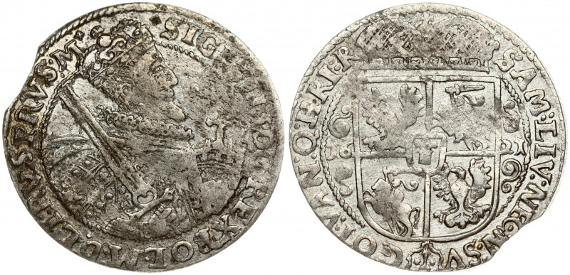 Poland 1 Ort 1621 PRVS M Bydgoszcz. Sigismund III Vasa (1587-1632). Obverse: Cro...