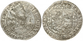 Poland 1 Ort 1622 PRV M Bydgoszcz. Sigismund III Vasa (1587-1632). Obverse: Crowned half-length figure right. Reverse: Crowned shield within fleece co...