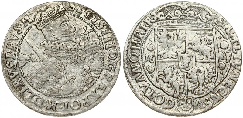 Poland 1 Ort 1623 PRVS M Bydgoszcz. Sigismund III Vasa (1587-1632). Obverse: Cro...