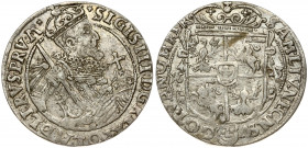 Poland 1 Ort 1623 PRV M Bydgoszcz. Sigismund III Vasa (1587-1632). Obverse: Crowned half-length figure right. Reverse: Crowned shield within fleece co...