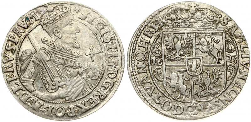 Poland 1 Ort 1623 PRV M Bydgoszcz. Sigismund III Vasa (1587-1632). Obverse: Crow...