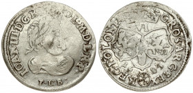 Poland 6 Groszy 1683 TLB Bydgoszcz. John III Sobieski(1674-1696). Averse: Laureate armored bust right. Reverse: With the Leliwa coat of arms under the...