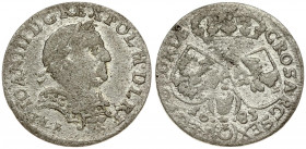 Poland 6 Groszy 1683 TLB Krakow. John III Sobieski(1674-1696). Averse: Laureate armored bust right. Reverse: With the Leliwa coat of arms under the sh...
