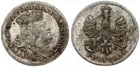Poland 1 Poltorak 1756 EC Friedrich August II(1733-1763). Obverse: Bust of August III right. Reverse: Eagle. Billon. KM 166; Kahnt 698b; Merseb. 1790....