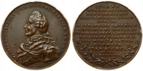 Poland Medal 1771 Stanislaw Lubomirski Commemorating the merits of the Grand Marshal of the Crown. Obverse: Bust in armor and coat facing left and ins...