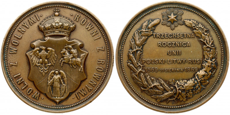 Poland Medal for the 300th anniversary of the Union of Lublin 1869. Obverse: Shi...