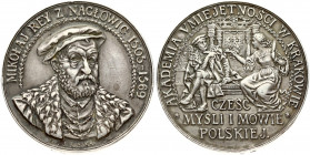 Poland Medal (1906) to Mikolaj Rej (1505-1569). by Jan Raszka; was a Polish poet and prose writer of the emerging Renaissance in Poland as it succeede...