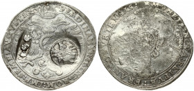 Russia 1 Jefimok 1655 - Germany FRANKFURT 1 Thaler 1623 AE. Alexei Michailowitsch(1645-1676). Overstruck on one. With two counterstamps on the back: 1...