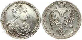 Russia 1 Rouble 1727 Catherine I (1725-1727). Obverse: Bust right. Reverse: Crown above crowned double-headed eagle. 'Moscow type; portrait turned to ...