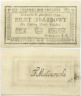 Poland 4 Zlote 1794 (I/N) Banknote. Kosciuszko Insurrection. Bilet Skarbowy (treasury bills) 4 zlote; 7bris 1794. Anonyme. Described in the catalog: M...