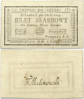 Poland 4 Zlote 1794 (I/T) Banknote. Kosciuszko Insurrection. Bilet Skarbowy (treasury bills) 4 zlote; 7bris 1794. Anonyme. Described in the catalog: M...