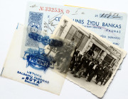 Lithuania Original Photo & Check to a Jewish Bank & Shop 'Ruta' in Vilnius (1941). Candy Paper Factory 'Ruta'. Check to a Jewish Bank № 332538. Lot 3 ...