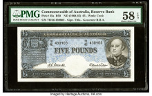 Australia Commonwealth of Australia Reserve Bank 5 Pounds ND (1960-65) Pick 35a R50 PMG Choice About Unc 58 EPQ. 

HID09801242017

© 2020 Heritage Auc...