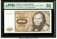 Germany Federal Republic Deutsche Bundesbank 1000 Deutsche Mark 2.1.1980 Pick 36b PMG About Uncirculated 55. 

HID09801242017

© 2020 Heritage Auction...
