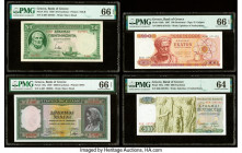Greece Group Lot of 7 Graded Examples PMG Gem Uncirculated 66 EPQ (3); Choice Uncirculated 64; Gem Uncirculated 65 EPQ (2); Choice Uncirculated 64 EPQ...