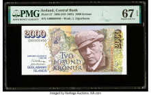 Iceland Central Bank of Iceland 2000 Kronur 5.5.1986 (ND 1995) Pick 57 PMG Superb Gem Unc 67 EPQ. 

HID09801242017

© 2020 Heritage Auctions | All Rig...