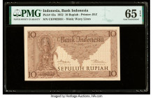 Indonesia Bank Indonesia 10 Rupiah 1952 Pick 43a PMG Gem Uncirculated 65 EPQ. 

HID09801242017

© 2020 Heritage Auctions | All Rights Reserved