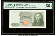 Italy Banco d'Italia 5000 Lire 1970 Pick 98c PMG Gem Uncirculated 66 EPQ. 

HID09801242017

© 2020 Heritage Auctions | All Rights Reserved