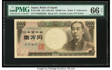 Solid Serial Number 888888 Japan Bank of Japan 10,000 Yen ND (1984-93) Pick 99b PMG Gem Uncirculated 66 EPQ. 

HID09801242017

© 2020 Heritage Auction...