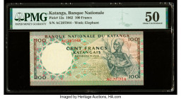 Katanga Banque Nationale du Katanga 100 Francs 18.5.1962 Pick 12a PMG About Uncirculated 50. 

HID09801242017

© 2020 Heritage Auctions | All Rights R...