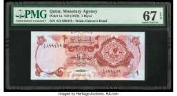 Qatar Qatar Monetary Agency 1 Riyal ND (1973) Pick 1a PMG Superb Gem Unc 67 EPQ. 

HID09801242017

© 2020 Heritage Auctions | All Rights Reserved