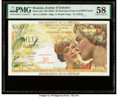 Reunion Departement de la Reunion 20 Nouveaux Francs on 1000 Francs ND (1967) Pick 55a PMG Choice About Unc 58. 

HID09801242017

© 2020 Heritage Auct...