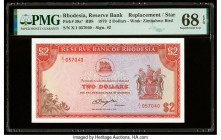 Rhodesia Reserve Bank of Rhodesia 2 Dollars 10.4.1979 Pick 39a* Replacement PMG Superb Gem Unc 68 EPQ. 

HID09801242017

© 2020 Heritage Auctions | Al...