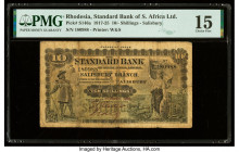 Rhodesia Standard Bank of South Africa 10 Shillings 1.3.1920 Pick S146a PMG Choice Fine 15. Ink has been noted on this example.

HID09801242017

© 202...