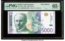 Serbia National Bank 5000 Dinara 2016 Pick 62s Specimen PMG Gem Uncirculated 65 EPQ. 

HID09801242017

© 2020 Heritage Auctions | All Rights Reserved