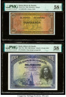Spain Banco de Espana 50; 1000 Pesetas 20.5.1938; 15.8.1928 Pick 112a; 78a; Two Examples PMG Choice About Unc 58 EPQ; Choice About Unc 58. 

HID098012...