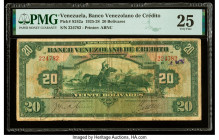 Venezuela Banco Venezolano de Credito 20 Bolivares 1925-28 Pick S242a PMG Very Fine 25. 

HID09801242017

© 2020 Heritage Auctions | All Rights Reserv...
