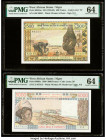 West African States Banque Centrale des Etats de L'Afrique de L'Ouest - Niger 500; 5000 Francs ND (1959-65); 1980 Pick 602Hm; 608Hc Two Examples PMG C...