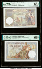 Yugoslavia National Bank 100 Dinara 1.12.1929; 15.1.1934 Pick 27a; 31 Two Examples PMG Gem Uncirculated 65 EPQ; Gem Uncirculated 66 EPQ. 

HID09801242...