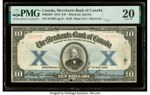 Canada Montreal, PQ- Merchants Bank of Canada $10 1.11.1919 Ch.# 460-22-04 PMG Very Fine 20. We have not offered this rare type since 2008. In fact, t...