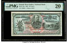 Danish West Indies National Bank of the Danish West Indies 10 Francs 1905 Pick 18a PMG Very Fine 20. A surviving, higher denomination example of the s...